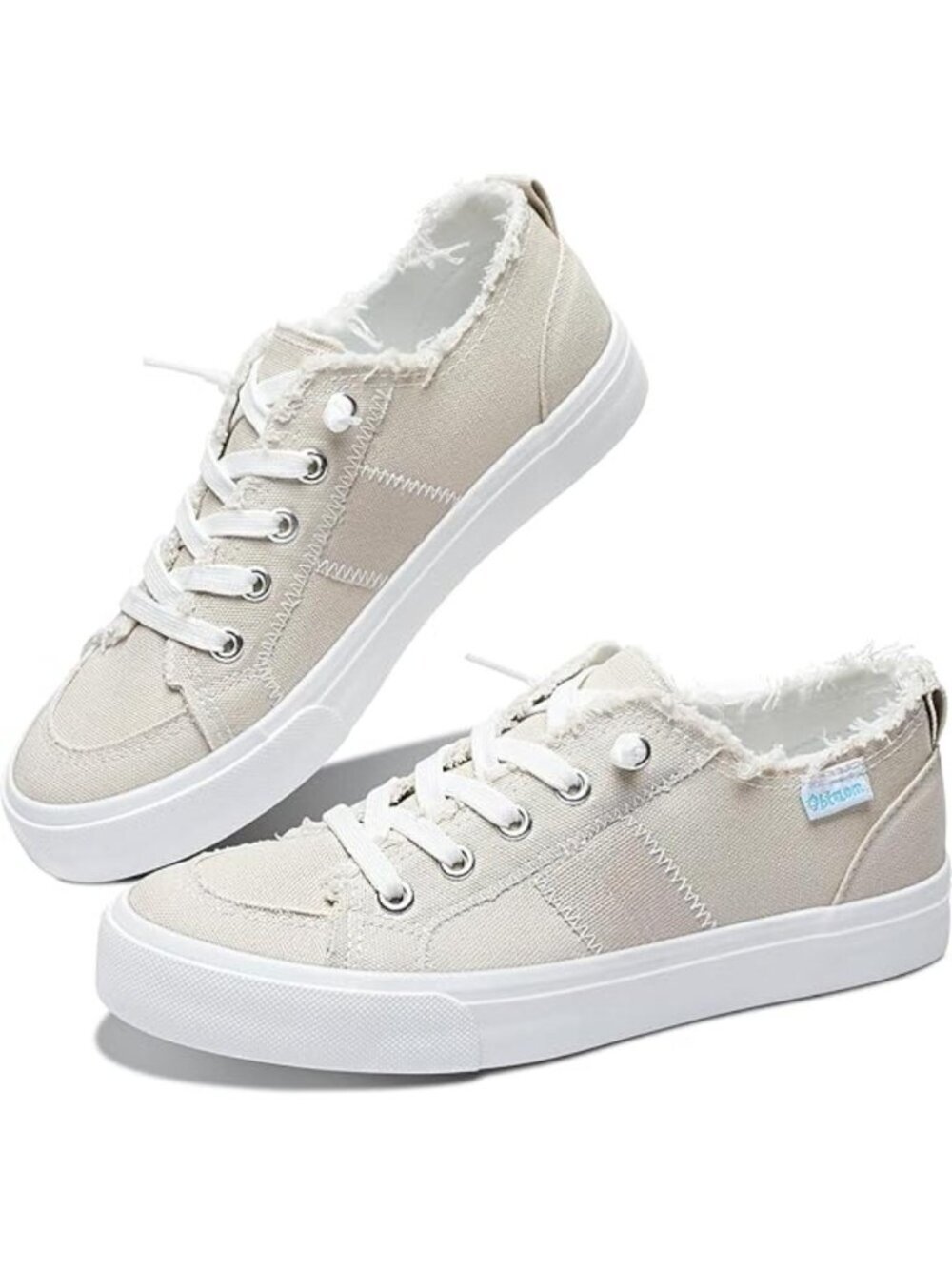Women's Beige Sneaker Washed and Leopard Canvas Slip on Shoes Fashion